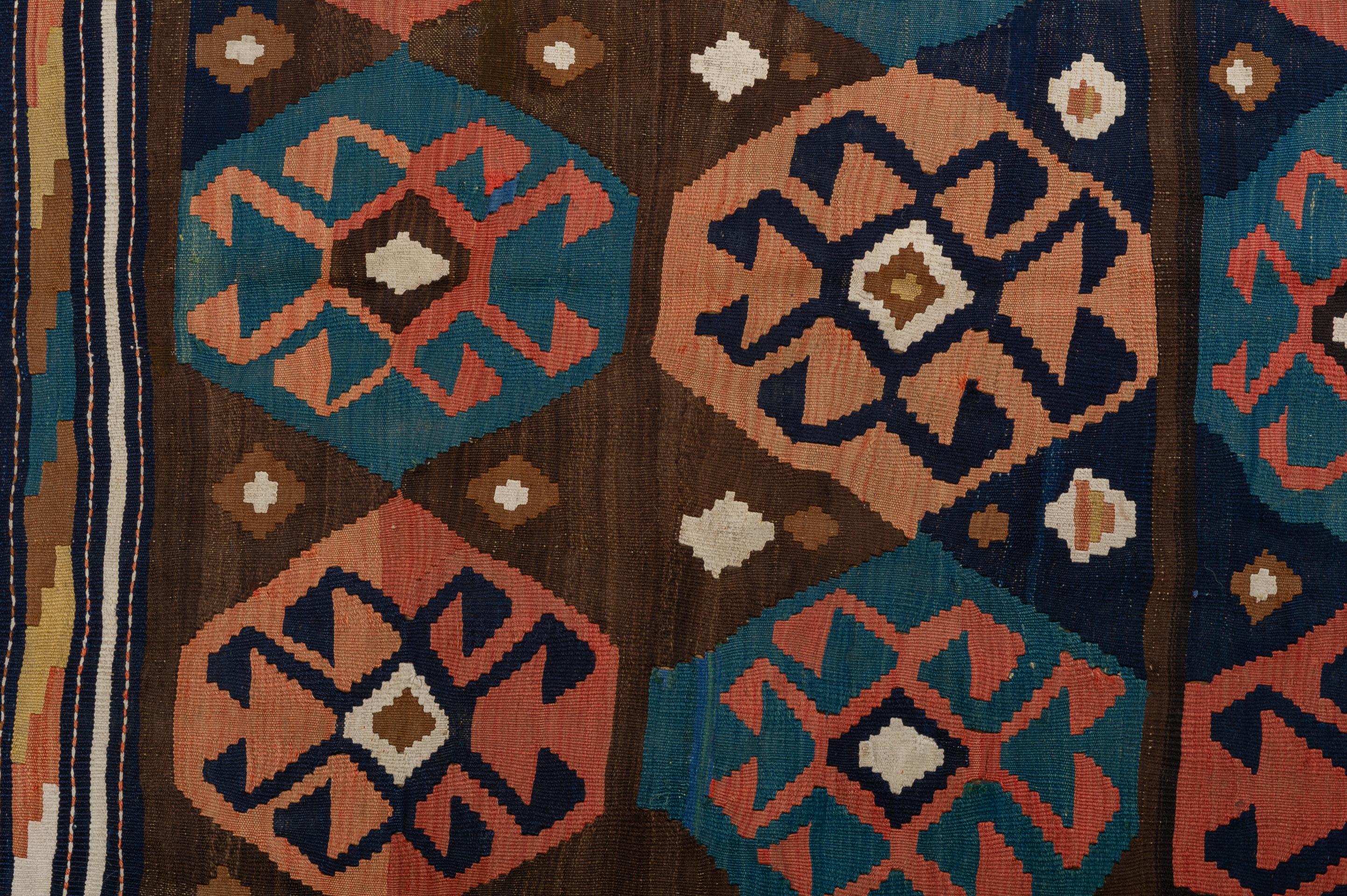 Wool Old Kilim KAZAK with a Good Price For Sale