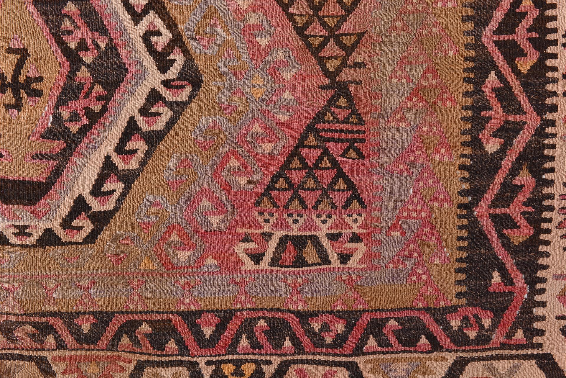 Wool Old Kilim KEISSARY Runner For Sale