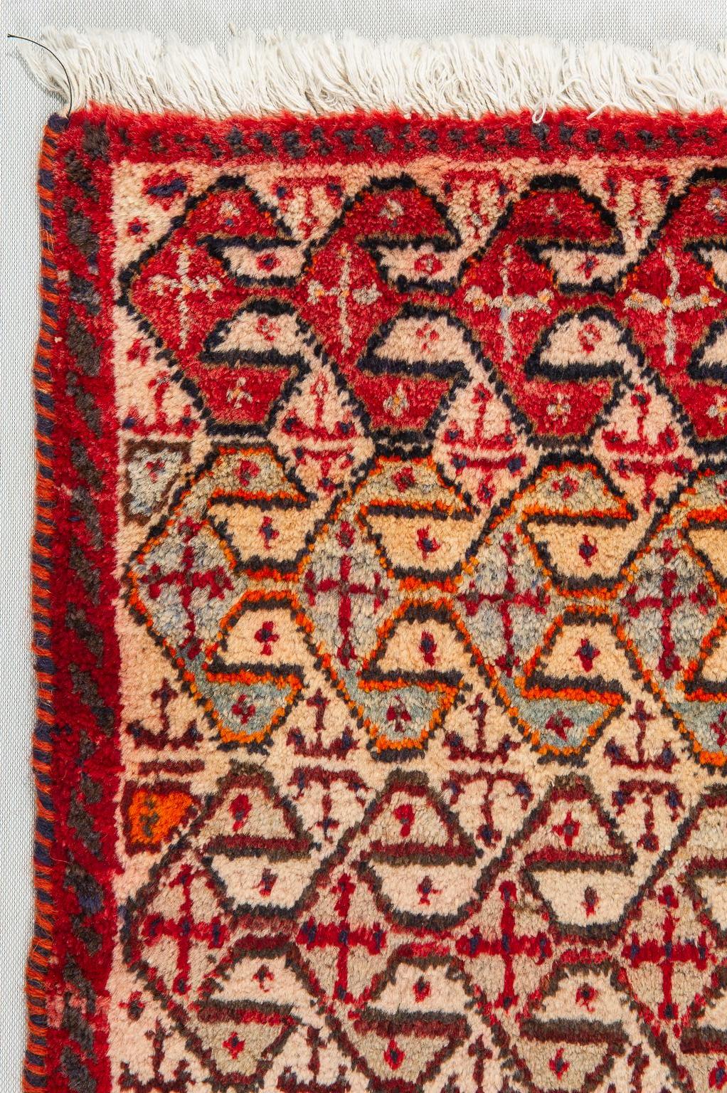 Hand-Knotted Old Kurdestan Carpet For Sale
