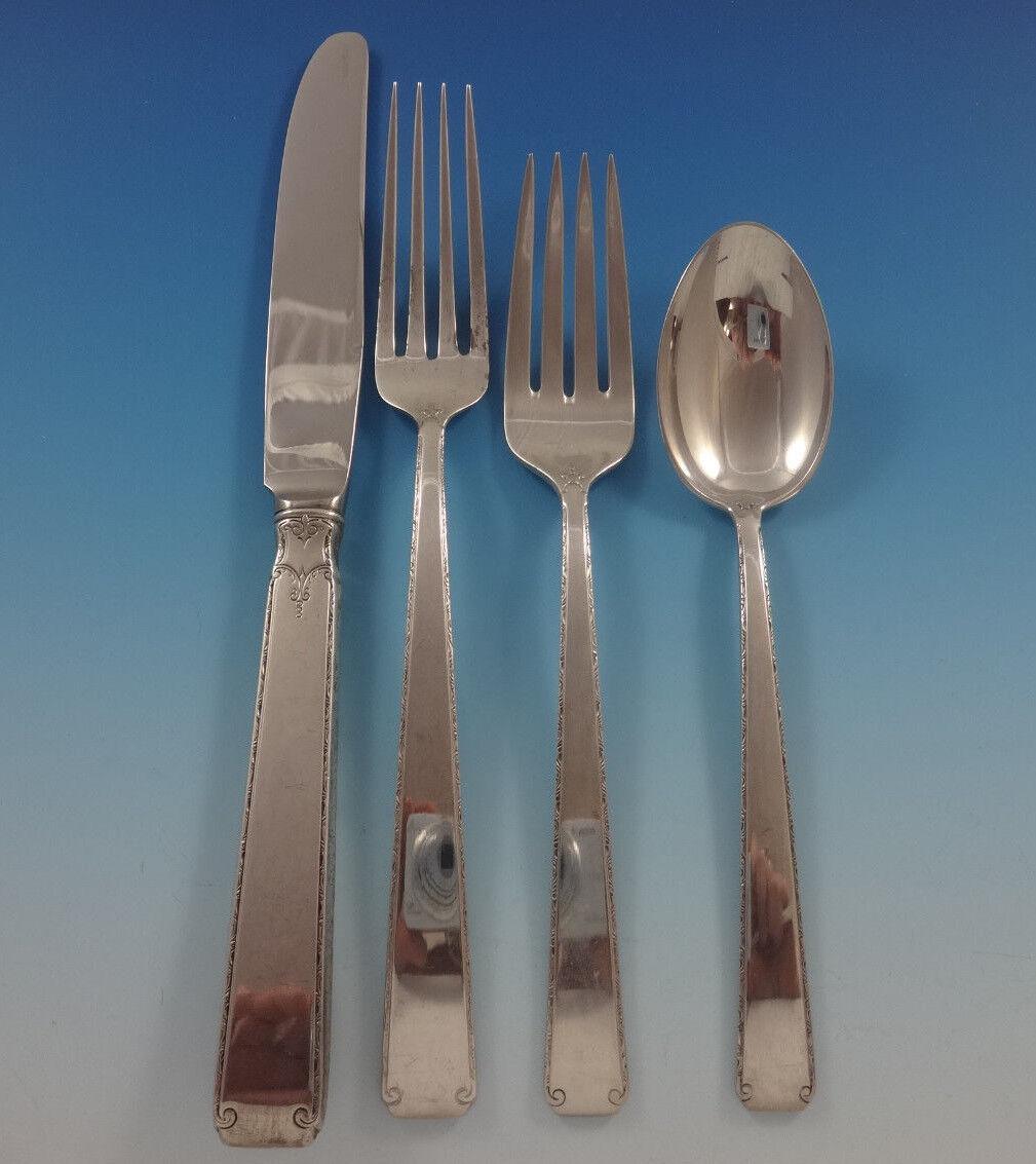 Old Lace by Towle Sterling Silver Flatware Set For 8 Service 52 Pcs Many Servers For Sale 7