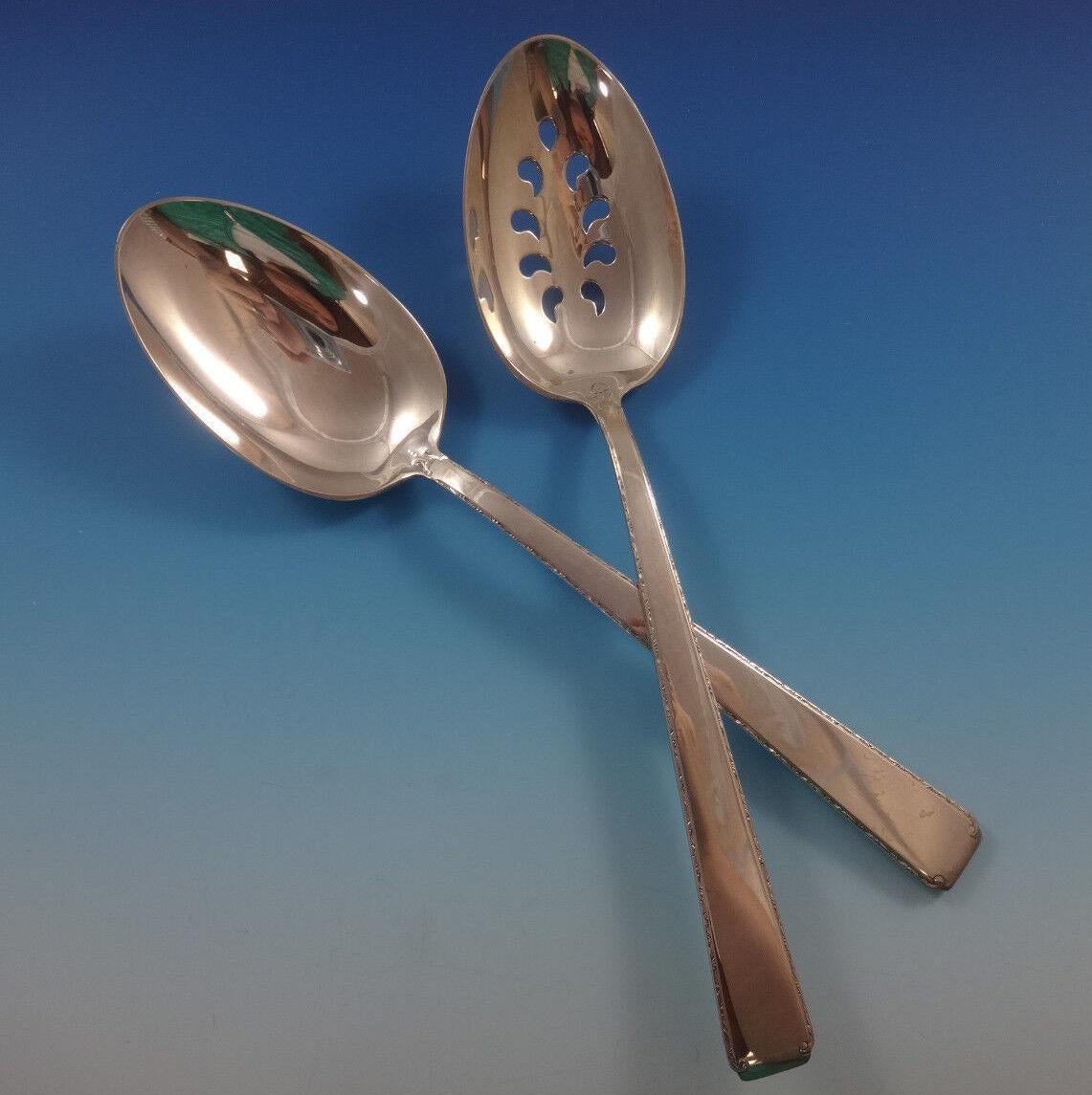 Old Lace by Towle Sterling Silver Flatware Set For 8 Service 52 Pcs Many Servers For Sale 1