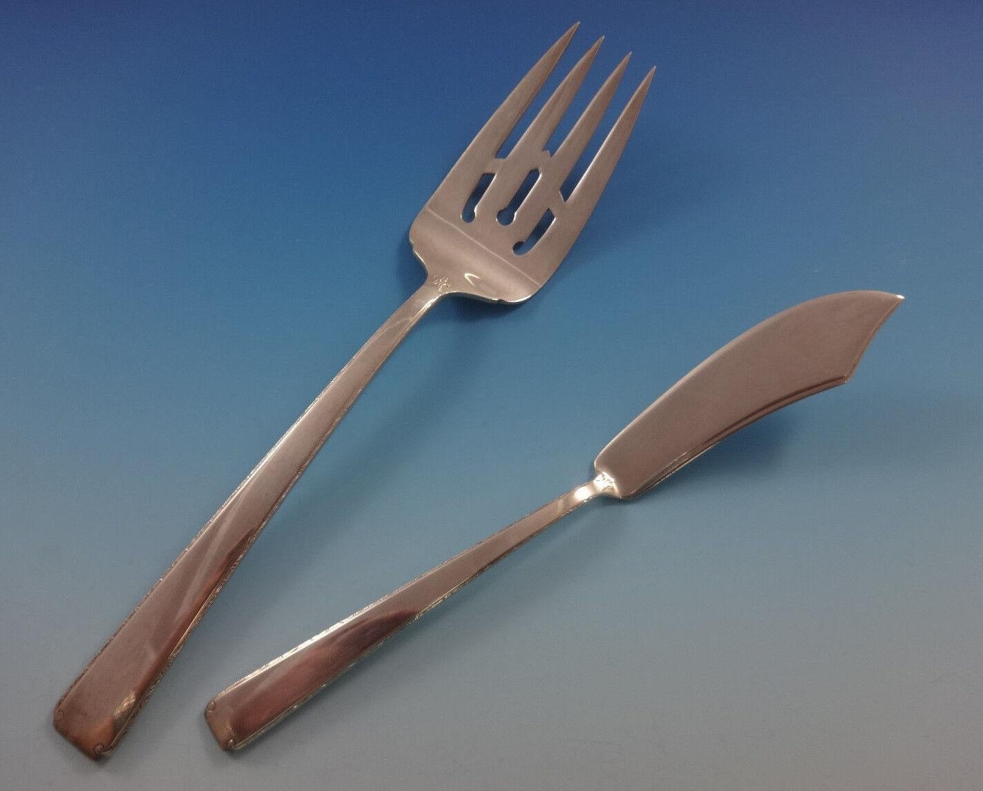 Old Lace by Towle Sterling Silver Flatware Set For 8 Service 52 Pcs Many Servers For Sale 4