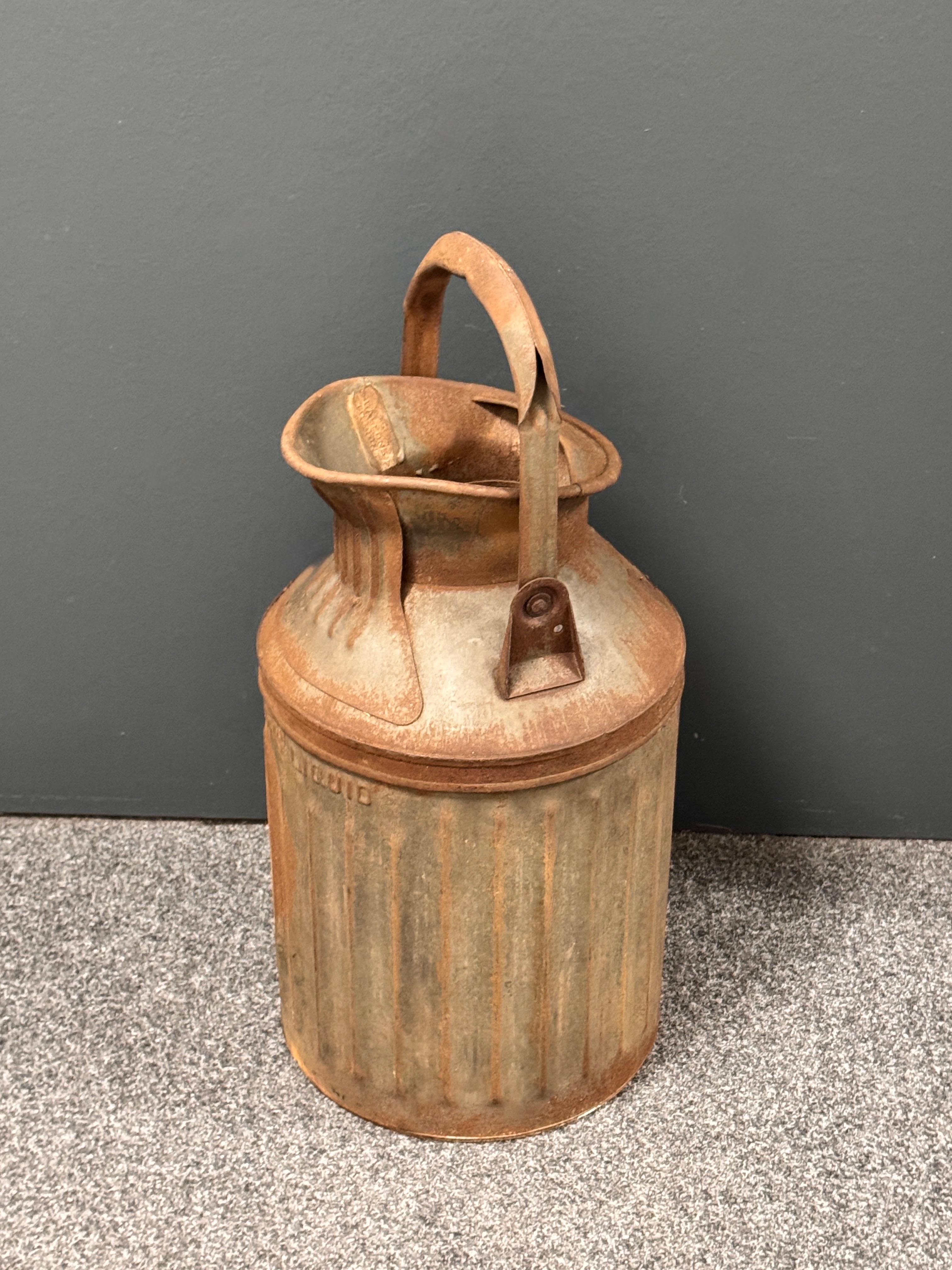 Old Large 5 Gallon Gas Station Oil Can Vintage Industrial Style Decoration Item For Sale 10
