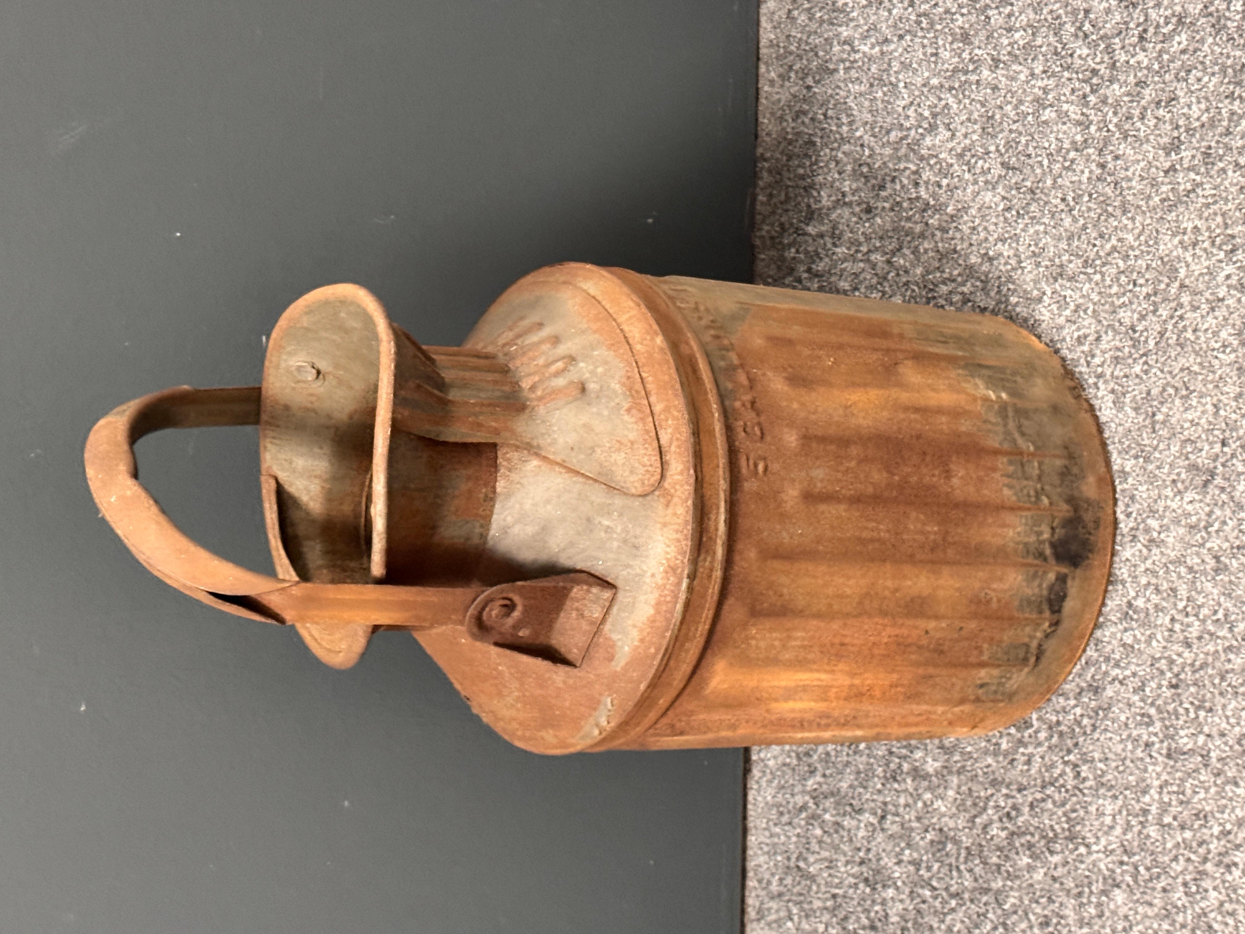 Old Large 5 Gallon Gas Station Oil Can Vintage Industrial Style Decoration Item For Sale 12