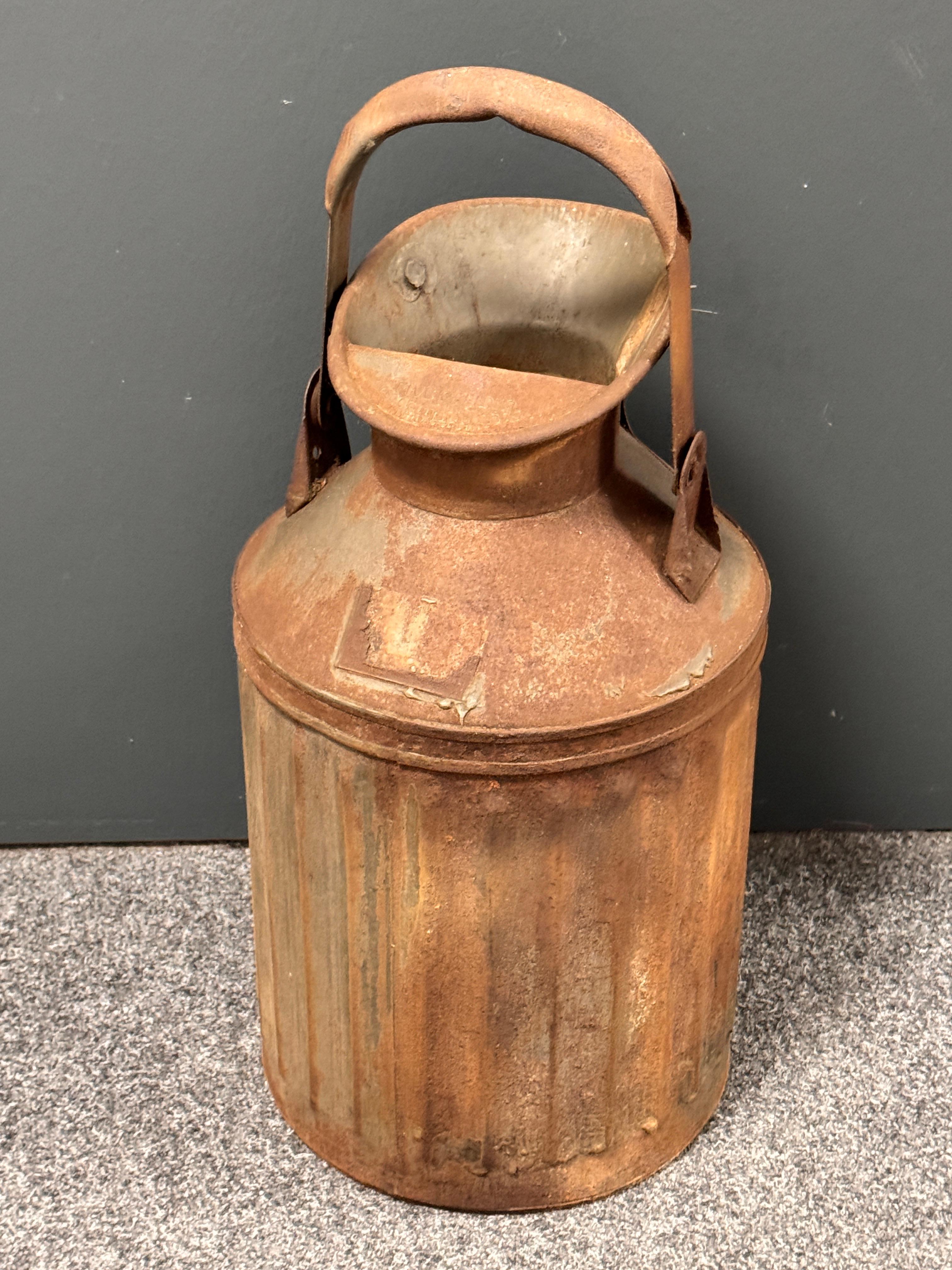 Old Large 5 Gallon Gas Station Oil Can Vintage Industrial Style Decoration Item For Sale 13
