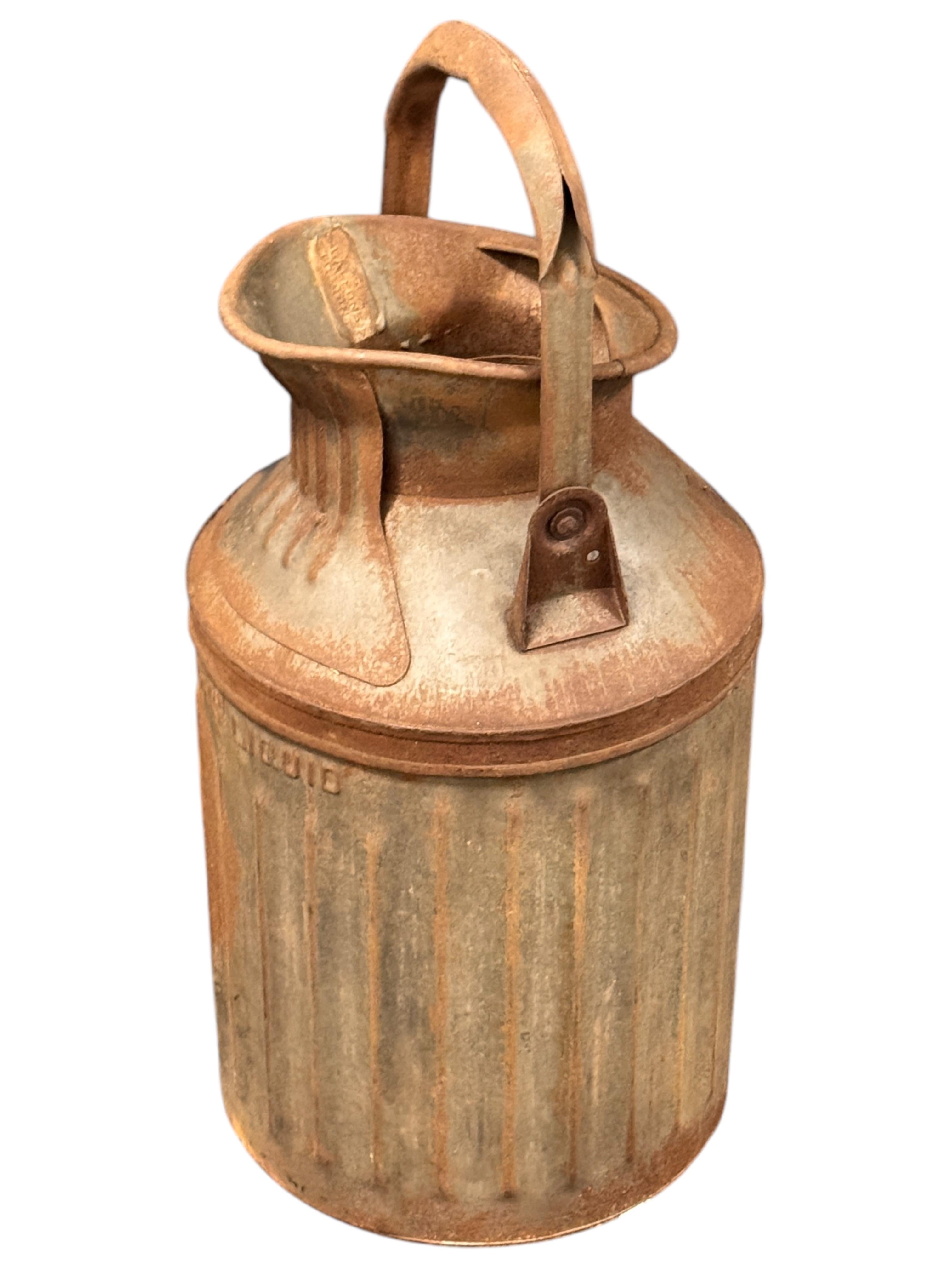 Metal Old Large 5 Gallon Gas Station Oil Can Vintage Industrial Style Decoration Item For Sale