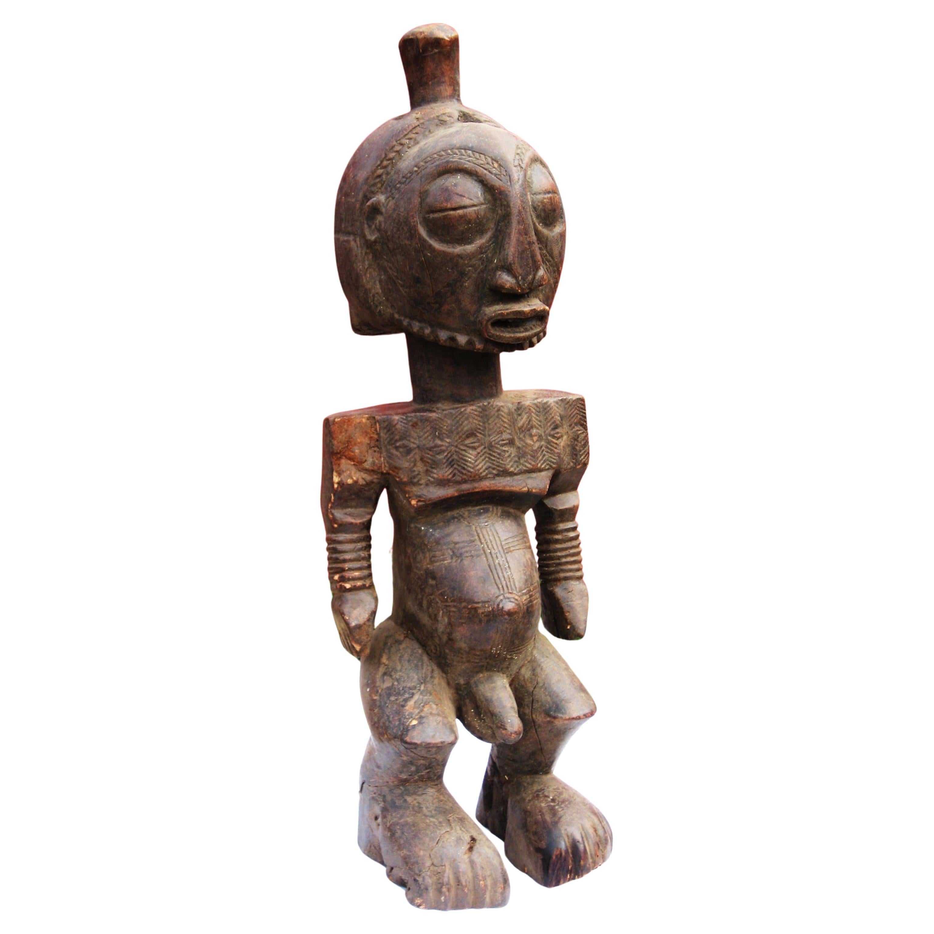 Große Buyu-Schutzfigur Demokratische Republik Kongo Afrika (Holz) im Angebot