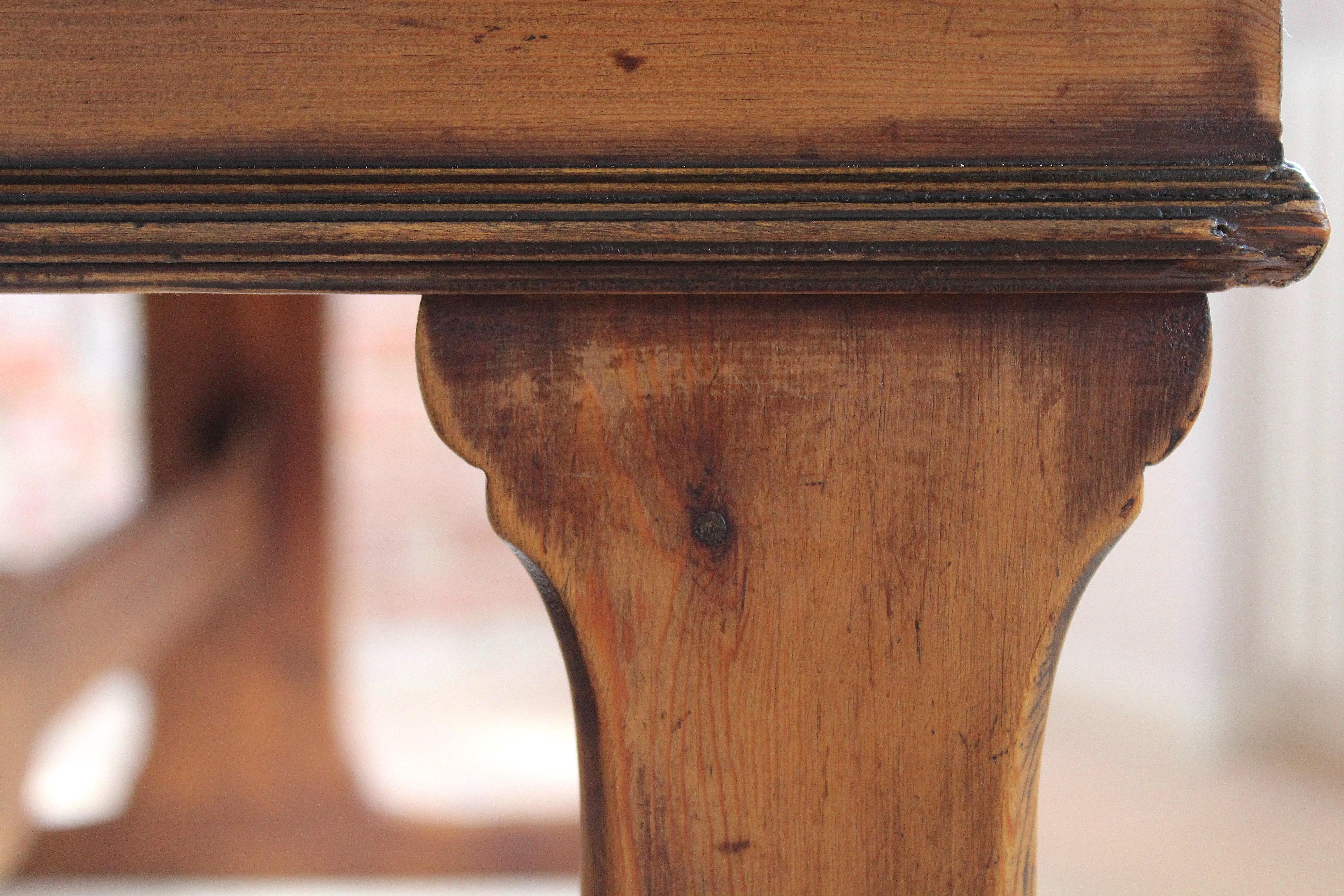 Old Library Trestle Table, Oak, Early 20th Century 1