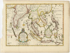 Old Map Covering All of Southeast Asia from Persia to the Timor Island, 1712