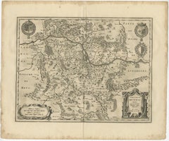 Old Map Focusing on the Wine Region of Metz, the Moselle Region of France, 1657