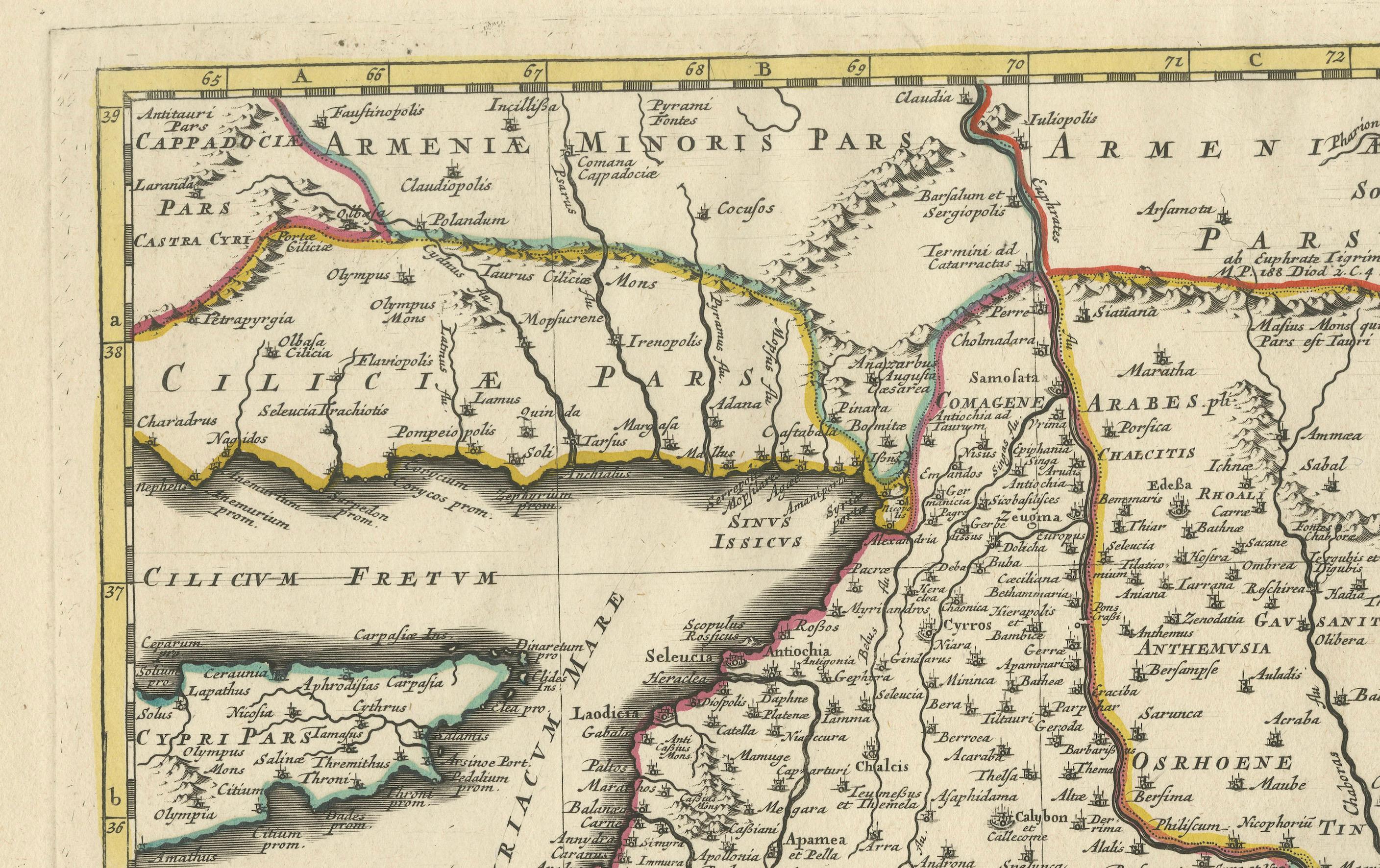 Engraved Old Map of Ancient Assyria Divided into Syria, Mesopotamia, Babylonia & Assyria For Sale