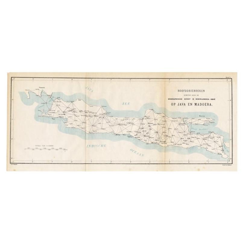 Old Map of Java, Indonesia by Stemler, 1875 For Sale