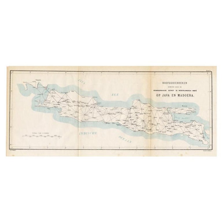 Old Map of Java, Indonesia by Stemler, 1875 For Sale at 1stDibs