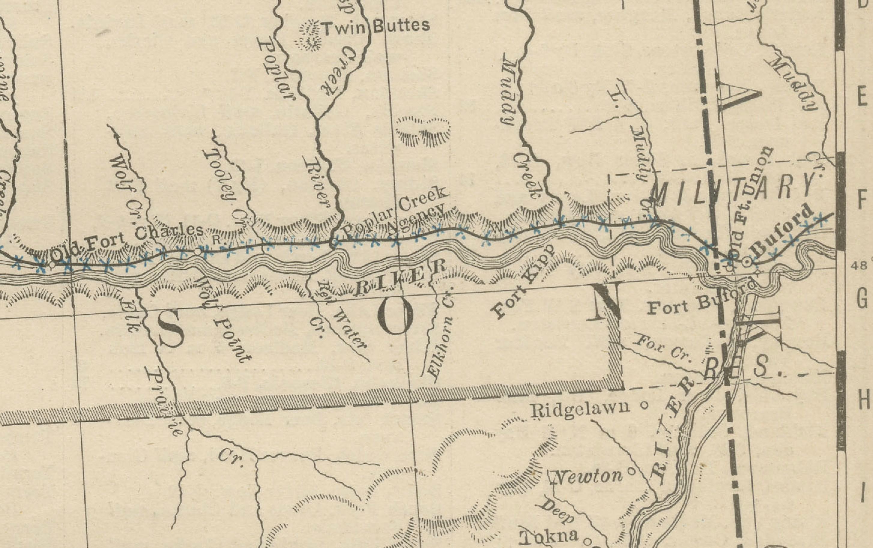 Antique Map of Montana – Railroads, Indian Reservations & Frontier Settlements, 1888

This antique engraved map depicts the Territory of Montana in 1888, engraved and published by Rand, McNally & Co. in Chicago for their Improved Indexed Business