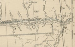 Old Map of Montana – Railroads, Indian Reservations & Frontier Settlements 1888