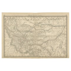 Old Map of Montana – Railroads, Indian Reservations & Frontier Settlements 1888