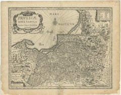 Antique Map of Prussia – Blaeu “Prussiae Nova Tabula”, Later Edition, c.1680