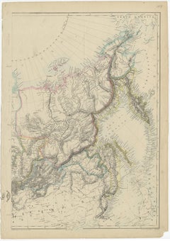 Ancienne carte de Russie Originaire de l'Atlas du Weekly Dispatch, datant d'environ 1865