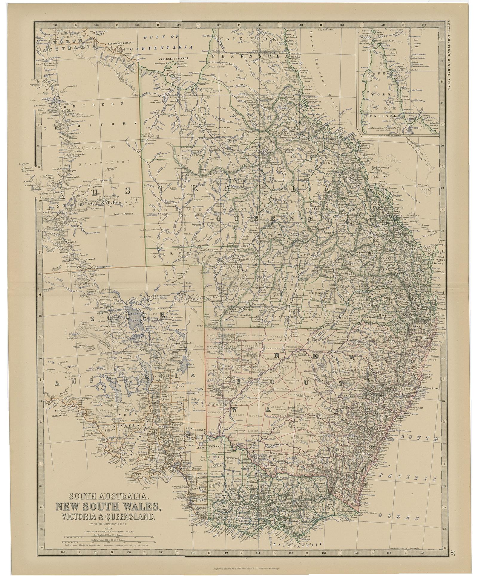 Carta geografica antica intitolata 