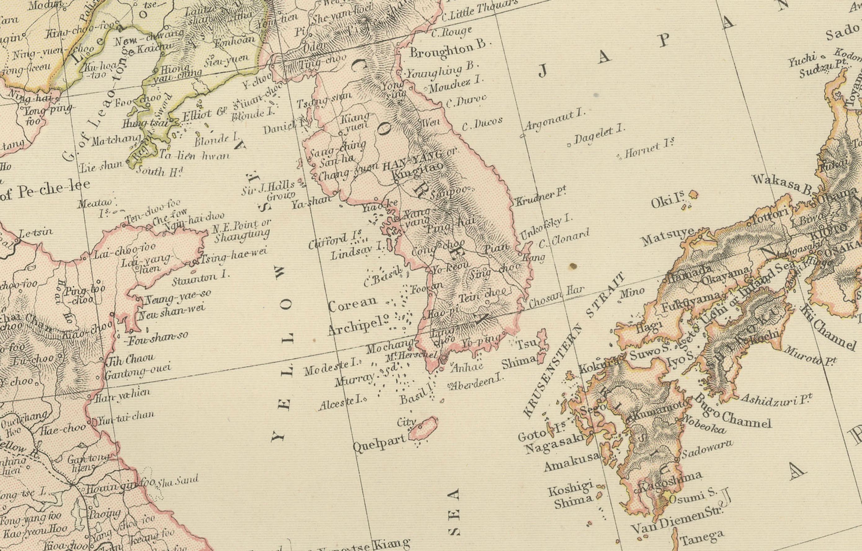 An original antique map titled 
