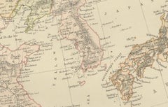 Old Map of the Chinese Empire and Japan, 1882