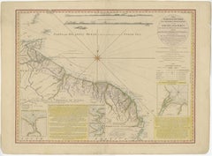Old Map of the Coast of Guyana and Surinam, South America, 1783