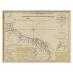 Old Map of the Coast of Guyana and Surinam, South America, 1783