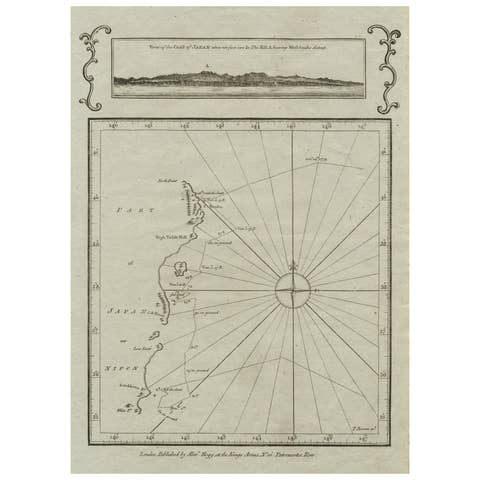 Old Map of the East Coast of Honshu with an Inset, Japan, c.1785