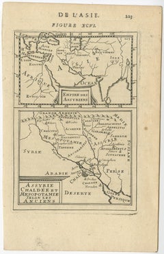 Old Map of the Empire of the Assyriens & the Tigres and Euphrates Rivers, 1683