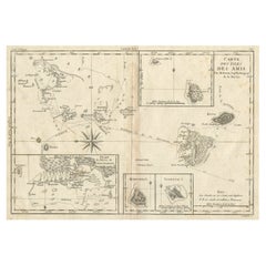 Ancienne carte du royaume de Tonga, également connue sous le nom d'îles amicales, vers 1780