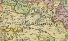 Old Map of the Margraviate of Brandenburg by Giacomo Cantelli da Vignola, 1687