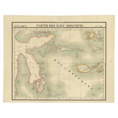 Carta antica delle Molucche e di parte di Sulawesi in Indonesia di Vandermaelen, 1825 ca.