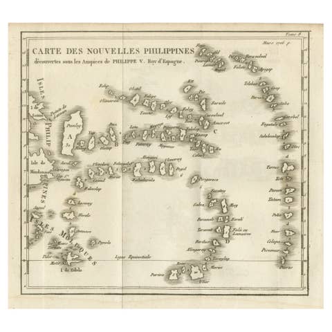 Old Map of the New Philippines – Early 18th Century Spanish East Indies, 1706