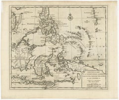 Old Map of the Philippines and Part of Indonesia 'Spice Islands', 1744