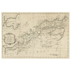 Carte ancienne de la région occidentale du Royaume-Uni d'Alger, en Algérie, 1773
