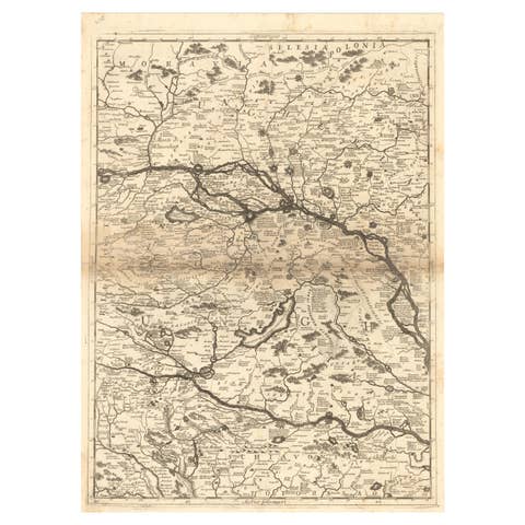 Old Map Showing Info Related to the Ottoman Wars including Conflict Dates, c1690