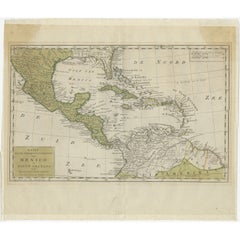 Old Map the Gulf of Mexico, the Caribbean and Northern South America, ca.1765