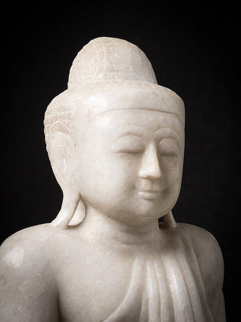 Old Marble Burmese Buddha Statue from Burma For Sale 16