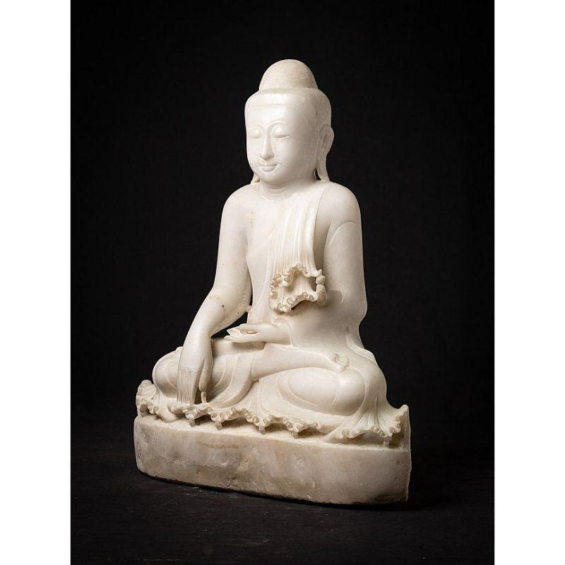 20th Century Old marble Burmese Buddha statue from Burma For Sale