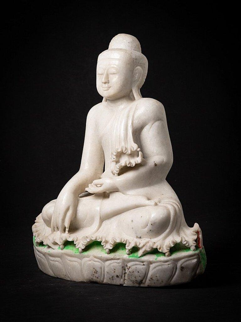 20th Century Old Marble Burmese Buddha Statue from Burma For Sale