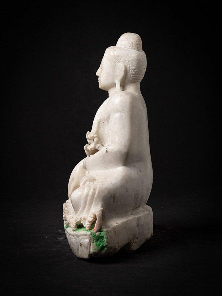 Old Marble Burmese Buddha Statue from Burma For Sale 1