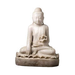 Old marble Burmese Buddha statue from Burma