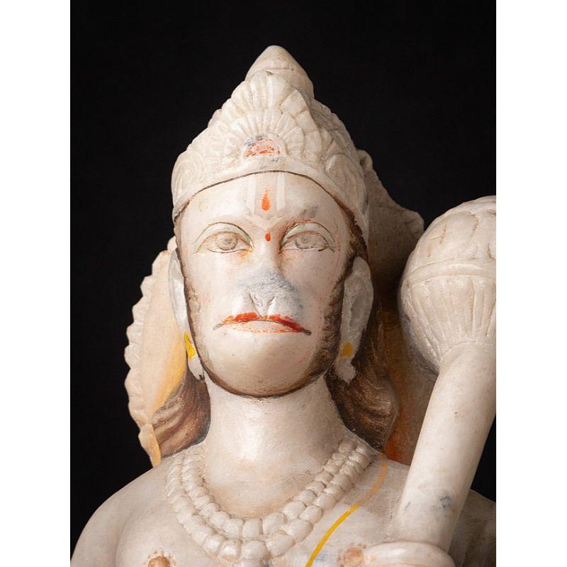 Old Marble Hanuman Statue from India For Sale 4
