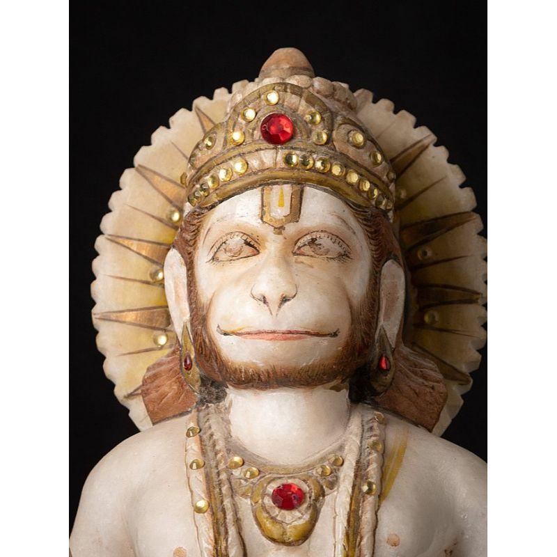 Old Marble Hanuman Statue from India 5