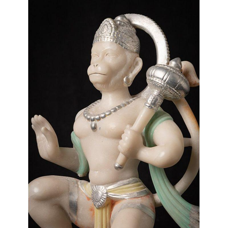 Hanuman-Statue aus altem Marmor aus Indien im Angebot 6