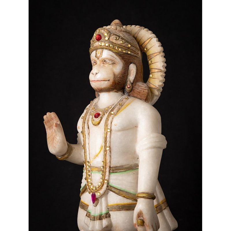 Old Marble Hanuman Statue from India 6