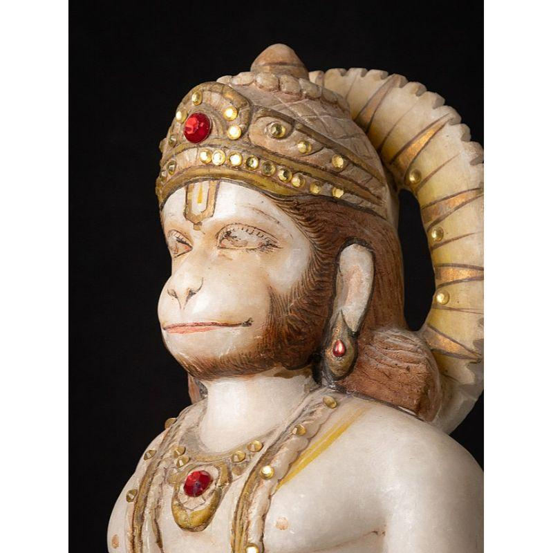 Old Marble Hanuman Statue from India 7