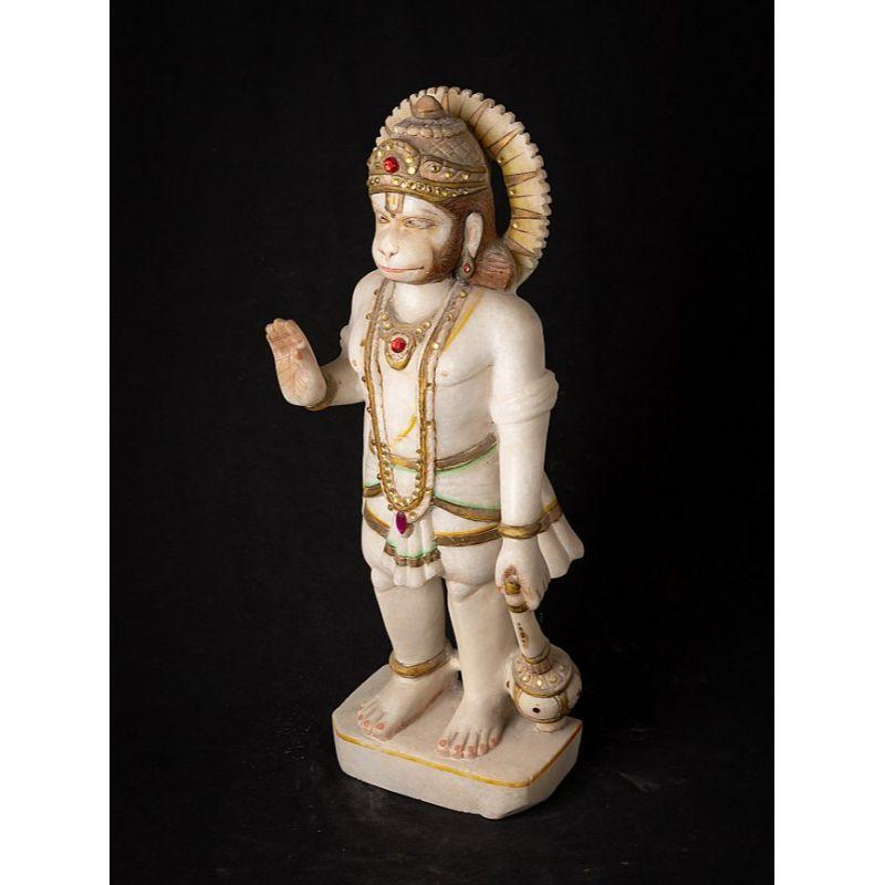 Old Marble Hanuman Statue from India 8