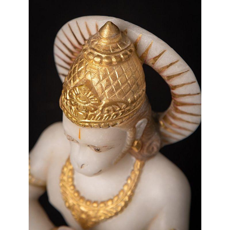 Hanuman-Statue aus altem Marmor aus Indien im Angebot 9