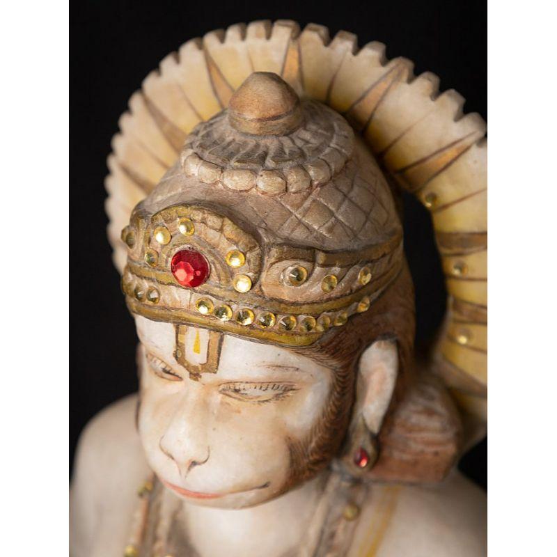 Old Marble Hanuman Statue from India 9